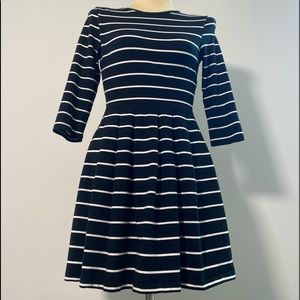 Black and White Striped Skater Skirt Dress!!!